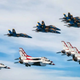 Illustration for article titled Combined Blue Angels/Thunderbirds Flights Today
